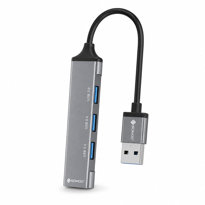 SOVO SHC-330 USB 3.0 4-port hub with Type-A connector in grey