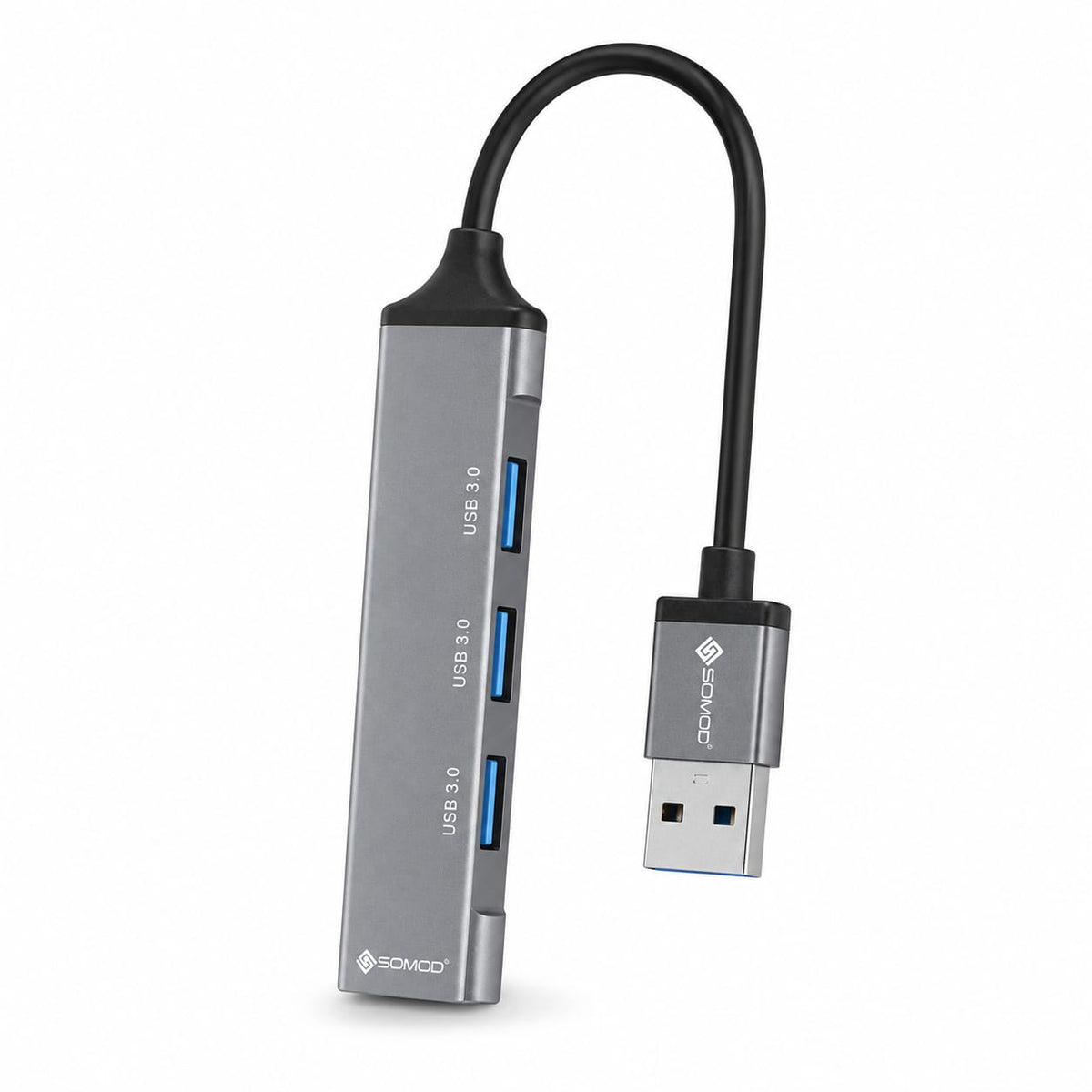 SOVO SHC-330 USB 3.0 4-port hub with Type-A connector in grey