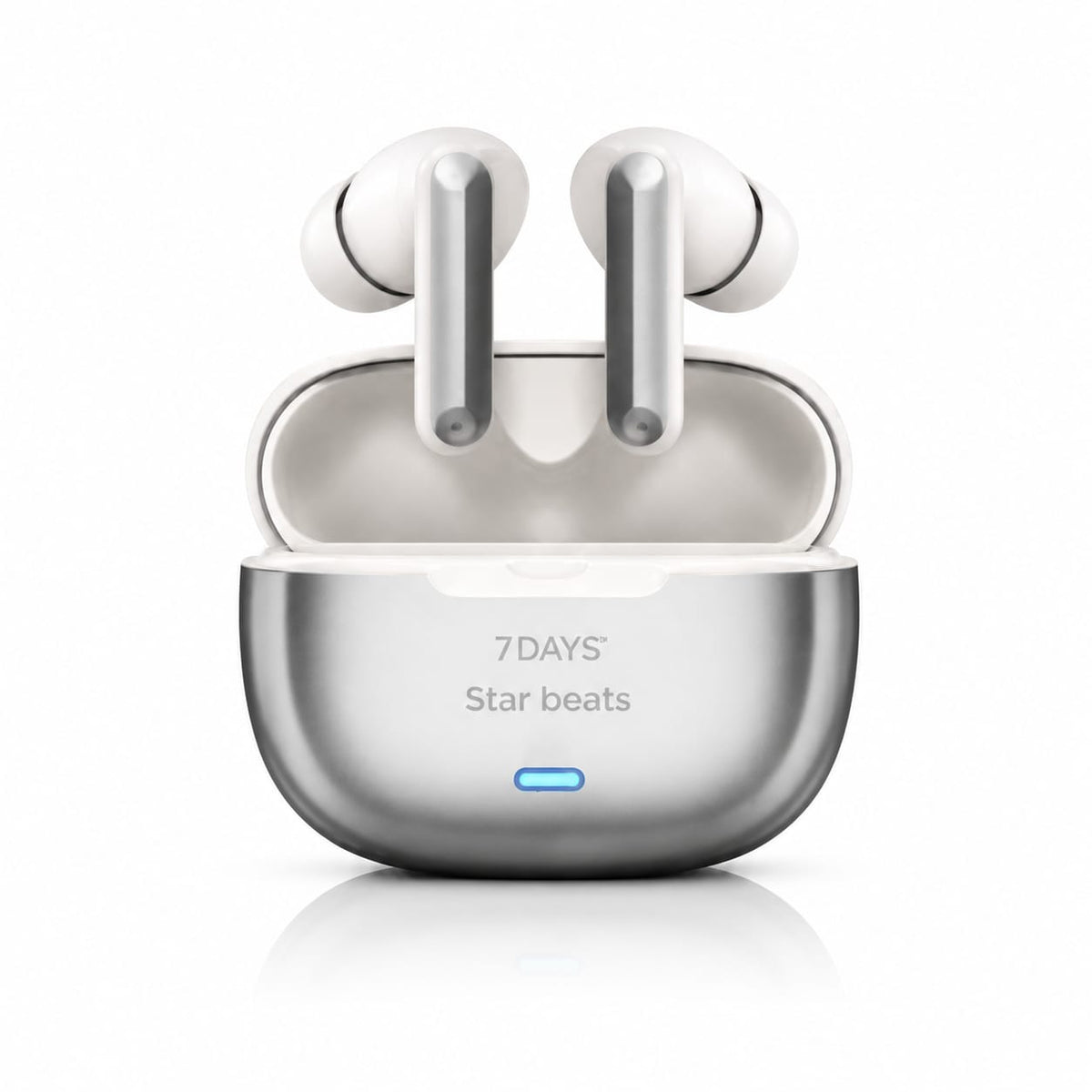 7Days Star Beats TWS wireless earbuds with charging case in white