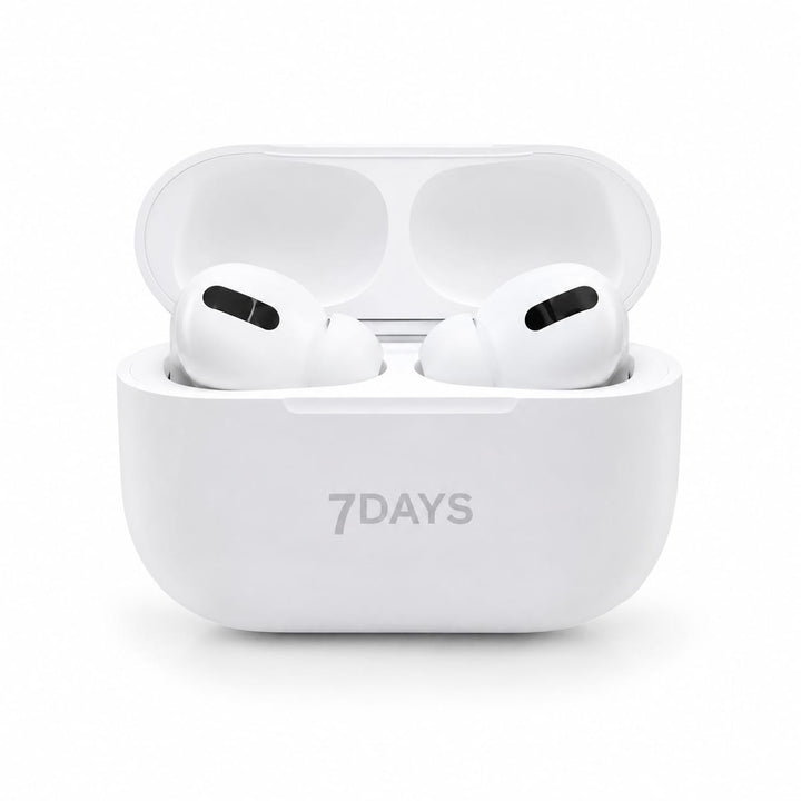 7DAYS TX Pro TWS wireless earbuds with ANC and charging case in white