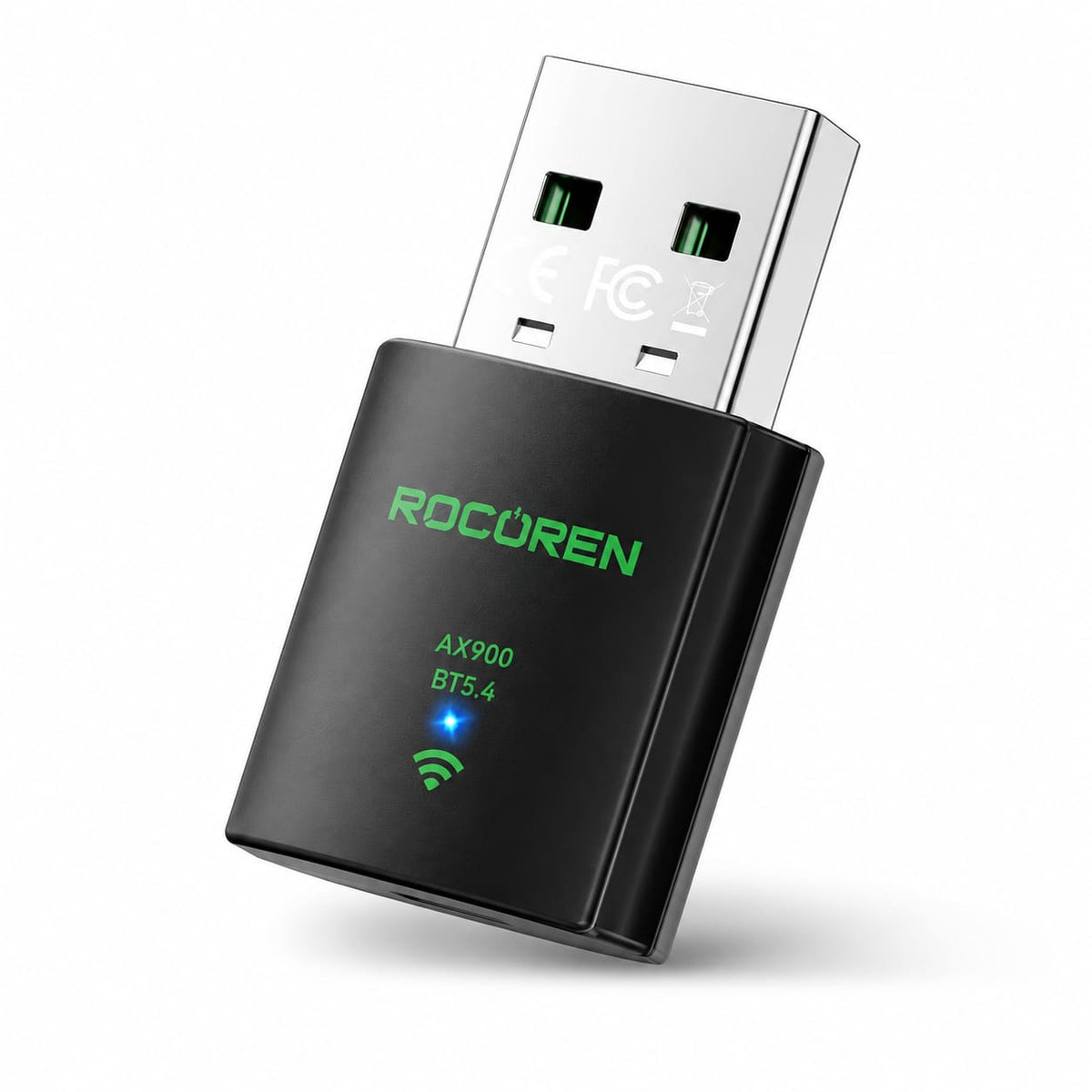 Rocoren AX900 WiFi 6 Bluetooth 5.4 USB Adapter Dual Band 2.4GHz & 5GHz