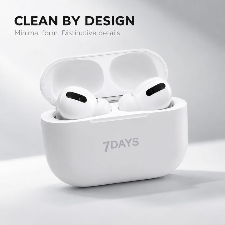 7DAYS TX Pro TWS wireless earbuds with ANC and charging case in white